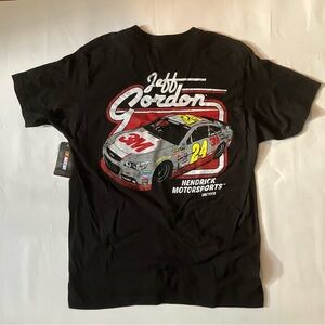 NEW JEFF GORDON HENDRICK MOTORSPORTS T SHIRT SIZE L BLACK NASCAR VINTAGE